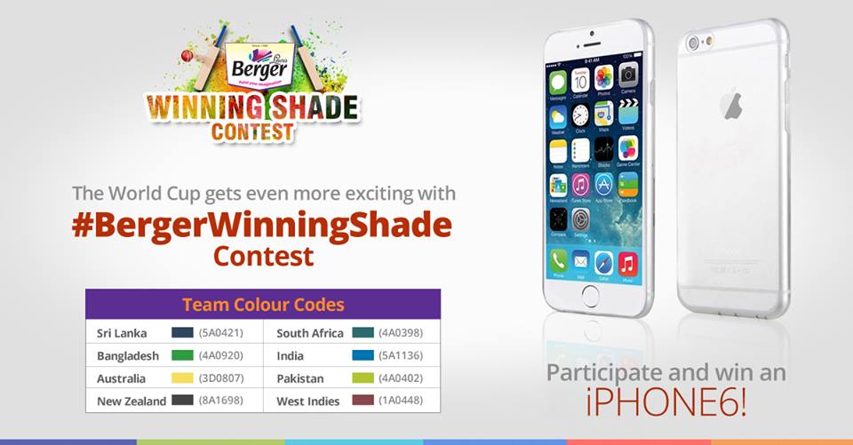 India Desire : Berger Winning Shade Contest Win an iPhone 6
